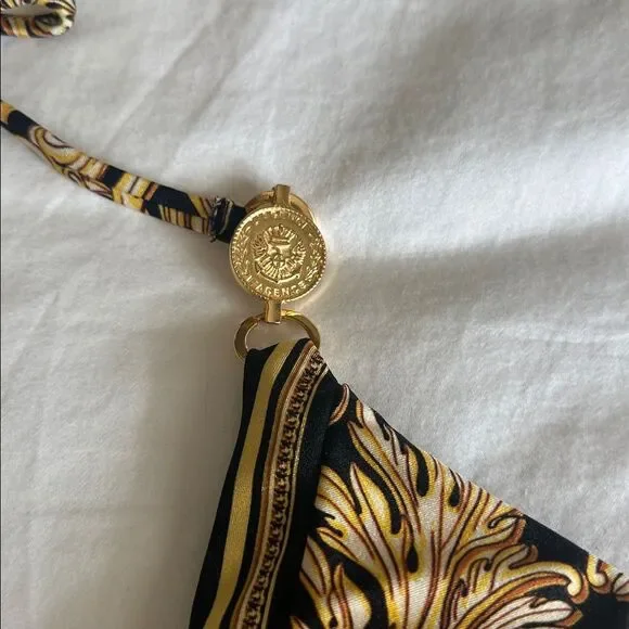 L'AGENCE Annabelle Baroque Triangle Bikini Top And Nicole Bottom Set - Picture 4 of 5